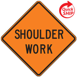 Shoulder Work Warning Signs for Temporary Traffic Control