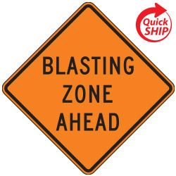 Blasting Zone Ahead Warning Signs for Temporary Traffic Control