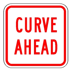 Curve Ahead Sign