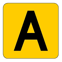 A (Approach With Caution Symbol) Sign