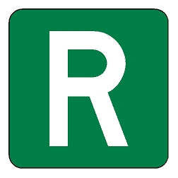R (Resume Normal Speed Symbol) Sign