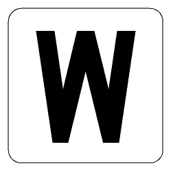 W (Whistle Symbol) Sign