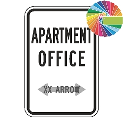 Apartment Office (Custom Color/Arrow) Sign