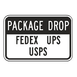 Package Drop FedEx UPS USPS Sign
