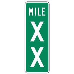 Mile Marker (2 Digit) Reference Location Signs for Bicycle Facilities