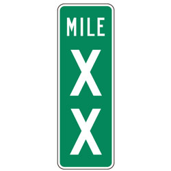 Mile Marker (2 Digit) Signs