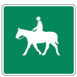 Equestrians Permitted Sign for Bicycle Facilities