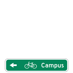 1 Line | Bicycle Route (with Bicycle Symbol & Directional Arrow) Guide Signs