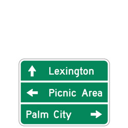 3 Lines | Bicycle Route (with Directional Arrows) Guide Signs