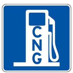 Alternative Fuel Compressed Natural Gas (Symbol) Sign