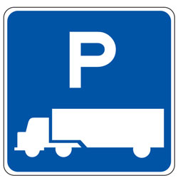 Truck Parking (Symbol) Sign