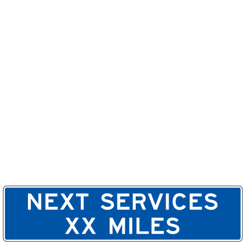 Next Services (XX) Miles Guide Plaques