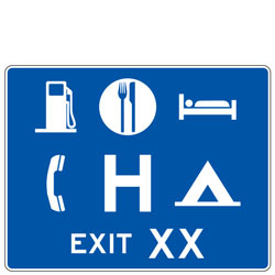 General Services (Symbols) Exit (XX) Guide Signs