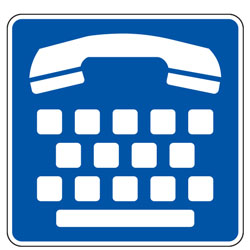 Telecommunication Device for the Deaf (Symbol) Sign