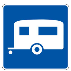 Trailer Camping (Symbol) Sign