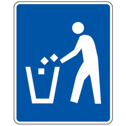 Litter Container (Symbol) Sign