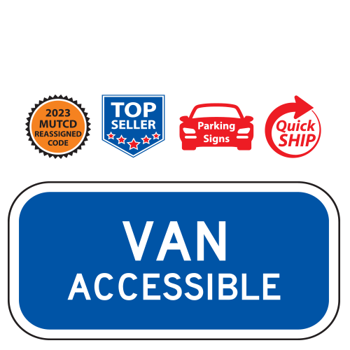 Van Accessible Plaque (General Services Blue)