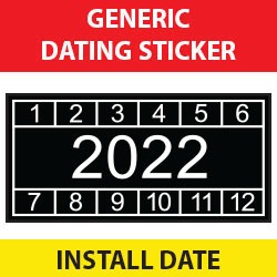Generic Dating Sticker: Sign Installation Date Style