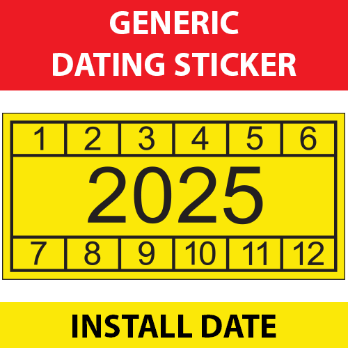 Generic Dating Sticker: Sign Installation Date Style