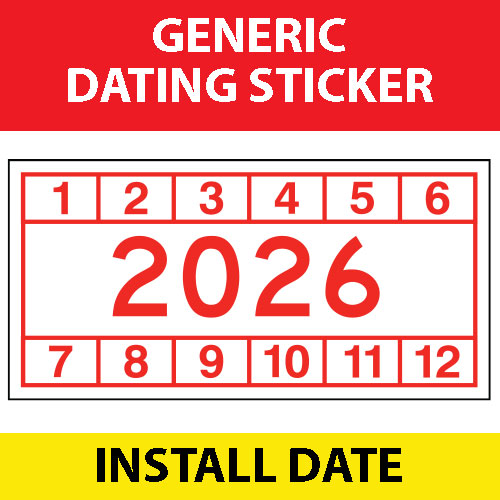 Generic Dating Sticker: Sign Installation Date Style