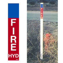 Fire Hydrant Decals for Ground Mount Flex Delineators & Utility Markers