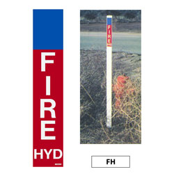 Fire Hydrant Decals for Ground Mount Flex Delineators & Utility Markers