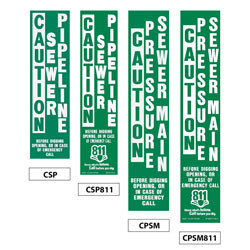 Sewer Decals for Ground Mount Flex Delineators & Utility Markers