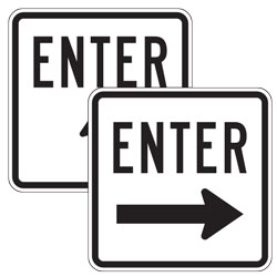 Enter with Up/Left/Right Arrow Signs