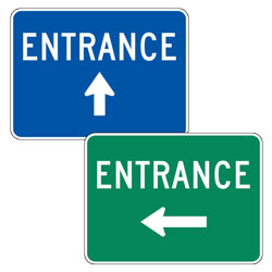 Entrance with Up/Left/Right Arrow Signs (24 x 18)