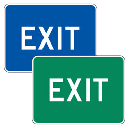 Exit Signs (Blue/Green)