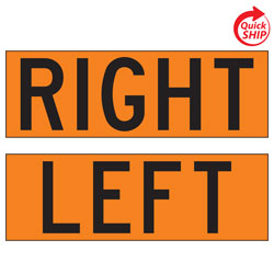 Double Faced Right/Left Plaque to be used with Lane Signs
