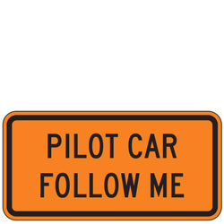 Pilot Car Follow Me Warning Signs for Temporary Traffic Control