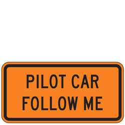 Pilot Car Follow Me Warning Signs for Temporary Traffic Control