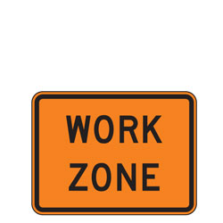 Work Zone Warning Plaques for Temporary Traffic Control