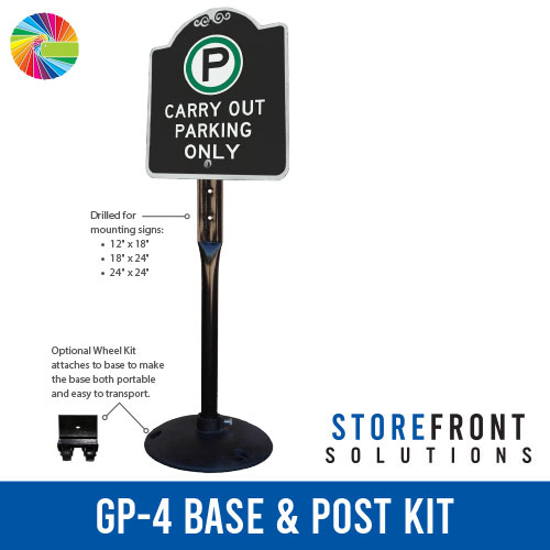 Storefront Solutions GP4 Base and Sign Post Kit