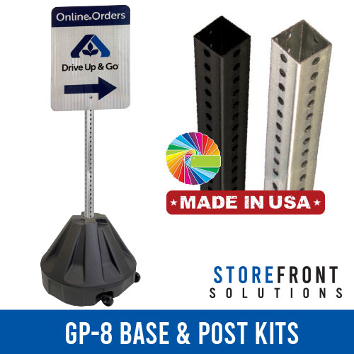 Storefront Solutions GP8 Base and Post Kits