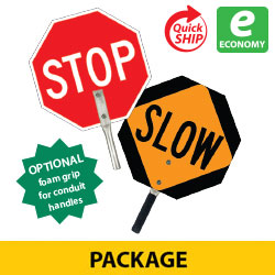 Economy STOP/SLOW Hand Paddle Package