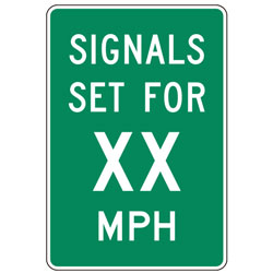Signals Set for (XX) MPH Signs