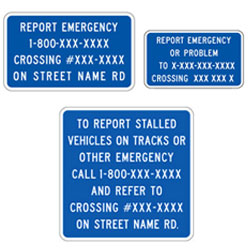 MUTCD Compliant - RAILROAD CROSSING, Sign