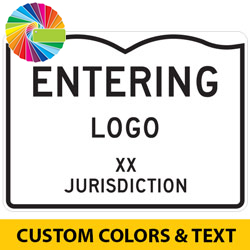 Custom Entering (Logo) XX Jurisdiction Sign