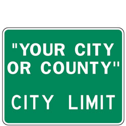City County Town Limit Sign