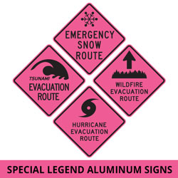Incident Management Special Legend Aluminum Signs