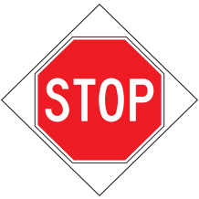 Compact Wrap & Roll Stop Signs with Ribs