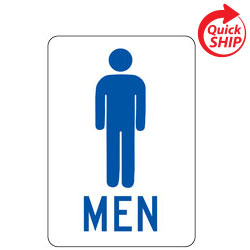 Men (Symbol) Restroom Facility Sign