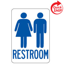 Unisex (Symbol) Restroom Facility Sign