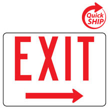 Exit with Right Arrow Facility Sign