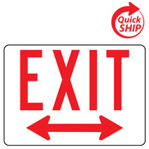 Exit with Double Arrow Facility Sign