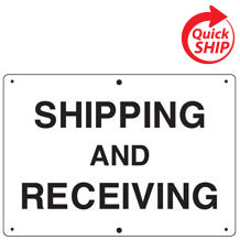 Shipping and Receiving Private Property Sign