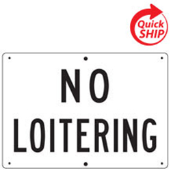 No Loitering Private Property Sign