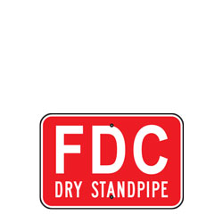 FDC Dry Standpipe (Fire Department Connection) Sign